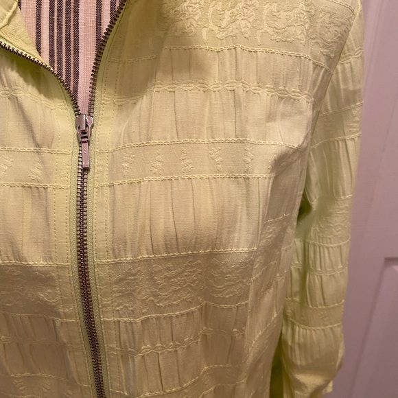 Christopher &  Banks Lime Green Jacket with roll up sleeves size Med - Picture 5 of 9